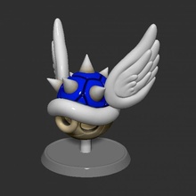 mario tortoise shell spiny wings based supermario mariobros supermariobros nintendo zbrush 3d faart game turtle koopa troopa koopatroopa 3d print model - Mito3D
