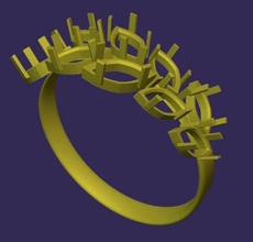 marquis ring 3d print model - Mito3D