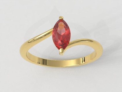 Marquise bague anneaux or gold ring bijoux jewelry rings paulorani branché mode gemme gemstone marquise diamant diamond classic 3d print model - Mito3D
