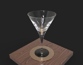 martini1 Martini bicchiere cristalleria arredamento cucina alcol calici bevanda 3d print model - Mito3D