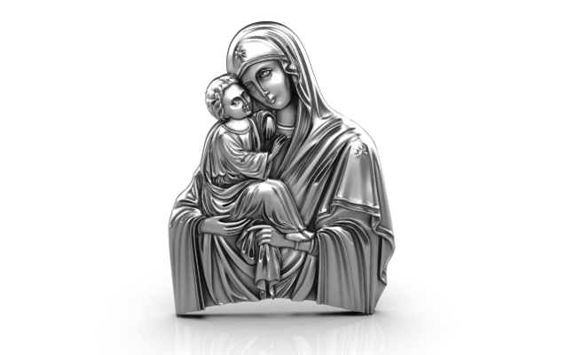 mary baby jesus 3d print model in 3dexport virgin christ god christian jewelry jewellery cnc pendant mother holy catholic religious religion portrait bible maria art sculptures 3d print model - Mito3D