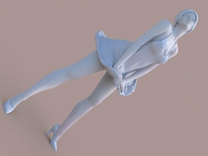 marylin pose 3d impression modèle in femme 3dexport miniature fille dame sexy supporter 3d print model - Mito3D