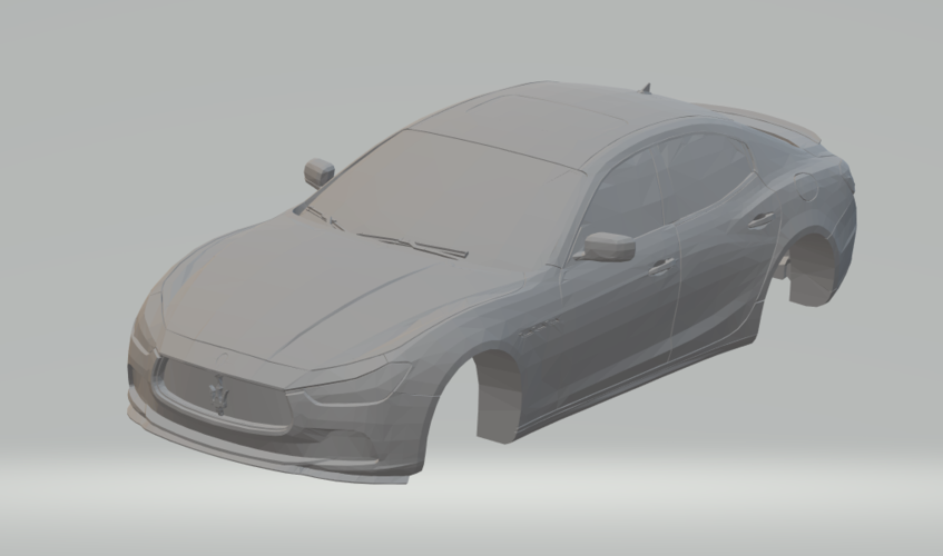 maserati ghibli 2014 3d stampa modello in veicolo 3dexport pressofuso slotcar hotwheels 3D print model - Mito3D