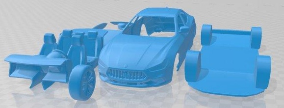 maserati ghibli híbrido 2021 imprimível carro 3d impressão modelo in automotivo 3dexport fenda escalextrico tamiya rc miniz passatempo micro 3d print model - Mito3D