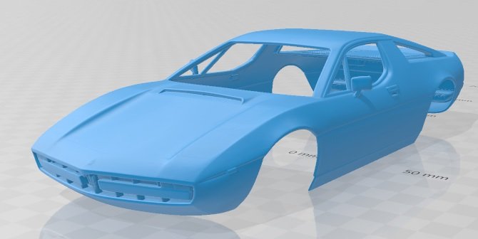 maserati merak 1972 yazdırılabilir vücut araba 3d yazdır model in otomotiv 3dexport yuva ölçülü tamiya rc miniz hobi mikro 3D print model - Mito3D