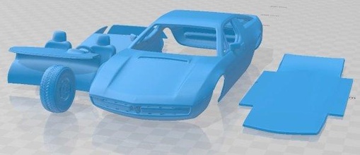 maserati maravilha 1972 imprimível carro fenda escalextrico Tamiya rc miniz passatempo micro 3d print model - Mito3D