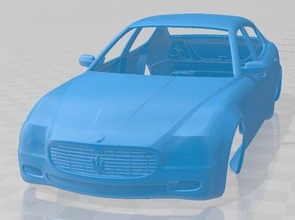 maserati quattroporte 2004 printable body car 3d print model in automotive 3dexport carslot scalextric tamiya rc miniz hobby micro 3d print model - Mito3D