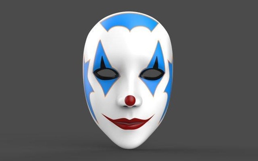 mask women clown woman anonymous female carnival head mardi covering disguise accessory halloween fashion festival theater man neutral character face 3d print model - Mito3D