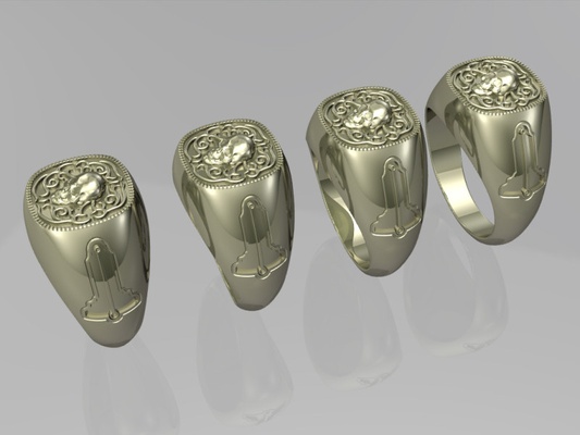 masonic ring 3d print model in rings 3dexport jewelry signet skull gold silver 3d print model - Mito3D