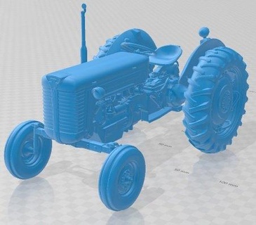 Massey Ferguson imprimível trator automotivo diorama modelagem passatempo sólido escala modelo 3d print model - Mito3D