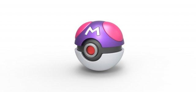 mestre bola pokebola Pokémon conceito recipiente anime brinquedo impressão imprimível Bola principal 3d print model - Mito3D