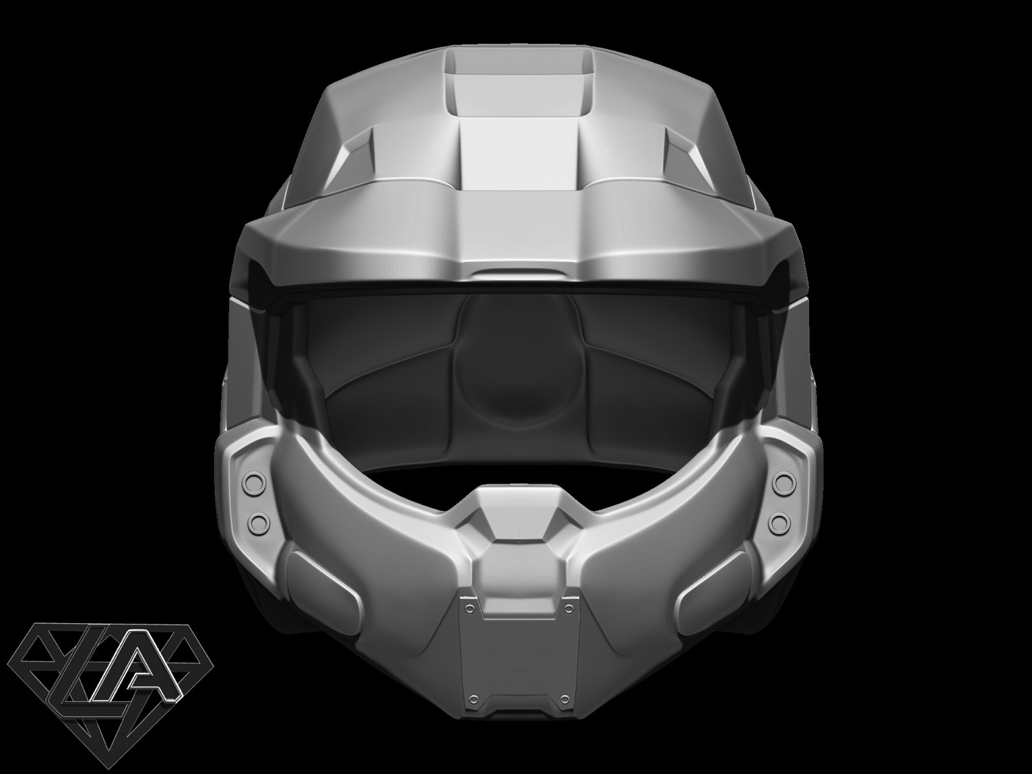 master chief custom helmet 3d print model halo airsoft cosplay halloween mask warrior knight invader trooper armor toy armour 3D print model - Mito3D