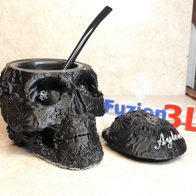 compañero craneo impresionante escultura calavera 3D print model - Mito3D