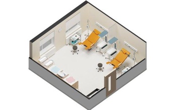 Mutterschaft Zimmer Geburt Krankenhaus medizinisch 3d print model - Mito3D