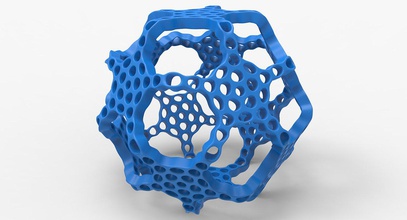 matemáticas objeto 001 3d impresión modelo in matemático arte 3dexport 3dprintable 3dprinting voronoi resumen geométrico forma escultura luxxeon 3d print model - Mito3D