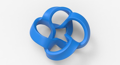 matematik nesne 0021 3d yazdır model in matematiksel sanat 3dexport mathart öz şekil az yüzey simit bükülmüş sele şerk collins kolye geometrik geometri 3dprint 3dprintable lükseon 3d print model - Mito3D