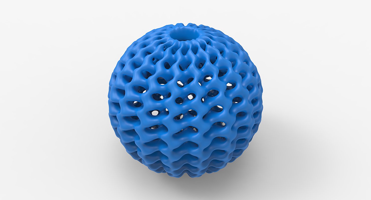 math object 0030 3d print model in mathematical art 3dexport mathbased mathart abstract sphere orb alien strange voronoi shape geometric geometrical geometry circular sci-fi motiongraphics 3dprintable print-ready spherical 3D print model - Mito3D