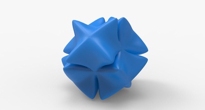 objeto math 0037 matemática mathmodel mathart escultura geométricas de malha printable 3dprint 3dprintable resumo estrela cúbicos luxxeon 3d print model - Mito3D