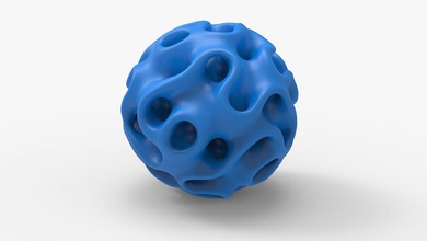 math-Objekt 0040 math mathematische mathmodel Form geometrische gyroid gyroidball ball sphere sphärisch voronoi abstract mesh bedruckbar ist 3dprint 3dprintable stl die Stereolithografie seltsam 3d print model - Mito3D
