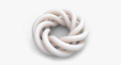 math object 0041 3d print model in mathematical art 3dexport mathart abstract geometric geometrical knot twisted mesh shape 3dprint 3dprintable printable luxxeon stl stereolithography torus ring doughnut 3d print model - Mito3D