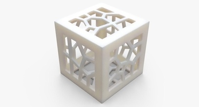 math object 0044 mathematical mathobject mathmodel mathart cube square cubic vornoi geometry geometric geometrical box abstract 3dprint 3dprintable printable stl stereolithography luxxeon 3d print model - Mito3D