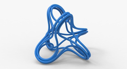objeto math 005 matemática a arte espiral torcida resumo luxxeon geométricas 3dprintable forma loops mograph escultura 3d print model - Mito3D
