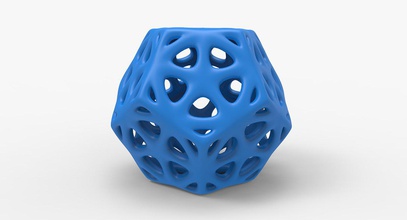 matemáticas objeto 006 matemática art de resumen geométricas forma dodecaedro a prueba agua 3dprintable luxxeon patrón sacredgeometry prop 3d print model - Mito3D