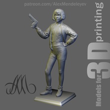 mathilda leon profissional 3d impressão modelo in estatuetas 3dexport menina miniatura figuras escultura lindo beleza fêmea humano personagem imprimível estátua miniaturas 3d print model - Mito3D