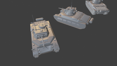 matilda ii mkiii tanques 3d impressão modelo in veículo 3dexport guerra trovão uau modelos modelagem brinquedo panzer panzerkampfwagen 3d print model - Mito3D