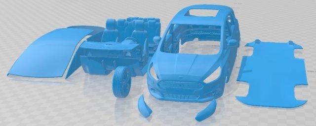 max 2015 imprimible coche vehiculo separar partes automotor espacio scalextric Tamiya rc miniz pasatiempo micro 3d print model - Mito3D