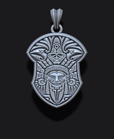 maya pendant maya aztec h