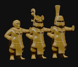 mayan warrior statue 500ac - guatemala 3d print model in scans replicas 3dexport statuette archeologic power miniatures figurines ornament 3dprint old cats ceramic art 3d print model - Mito3D