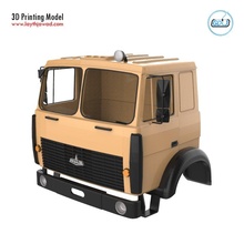 maz 5516 military cabin - professional version vehicle car heavy load lorry wheel giant mercedes benz truck printable body tamiya 3d print model - Mito3D