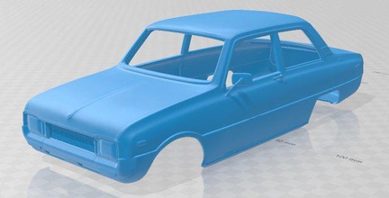 mazda 1000 1973 imprimable corps voiture 3d impression modèle in automobile 3dexport fente scalextric tamiya rc miniz loisir micro 3d print model - Mito3D