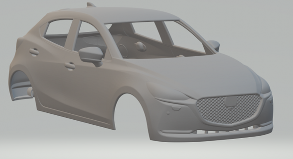 mazda 2 2020 3d yazdır model in araç 3dexport döküm sıcak tekerlekler yuva slotcar slot car oyuncaklar araba 3dpirnt baskı yazdırılabilir kamyon mack peterbilt mercedes 3d print model - Mito3D