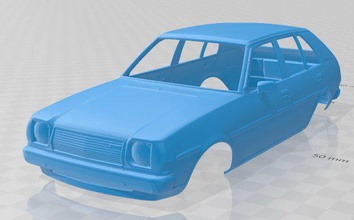 mazda 323 familia 1978 imprimível corpo carro 3d impressão modelo in automotivo 3dexport fenda escalextrico tamiya rc miniz passatempo micro 3d print model - Mito3D