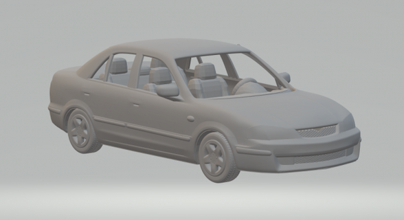 mazda 323 sedan 98 takım 3d yazdır model in araç 3dexport döküm sıcak tekerlekler yuva slotcar slot car oyuncaklar araba 3dpirnt baskı yazdırılabilir 3d print model - Mito3D