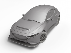 mazda 3 tcr 3d stampa modello in settore automobilistico 3dexport stampato giocattolo scala rc deriva sport corsa veicolo passatempo rally fai 3d print model - Mito3D