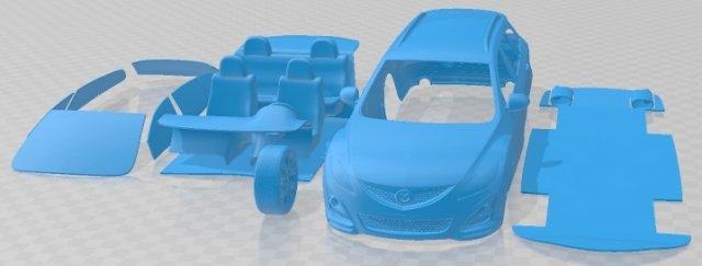 Mazda 6 vagon 2011 yazdırılabilir araba otomotiv yuva ölçülü Tamiya rc miniz hobi mikro döküm 3d print model - Mito3D