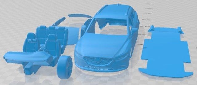 mazda 6 vagón 2020 imprimible coche vehiculo 3d impresión modelo automotor espacio scalextric Tamiya rc miniz pasatiempo micro 3d print model - Mito3D