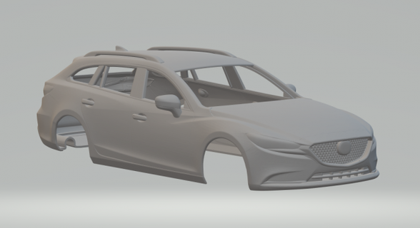 Mazda 6 vagon araç döküm Sıcak tekerlekler yuva slotcar slot car oyuncaklar araba 3dpirnt Yazdır baskı yazdırılabilir 3d print model - Mito3D