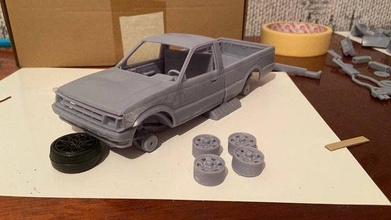 mazda b2000 1986 3d print model in automotive 3dexport car cars hobby auto pickup wheel truck offroad printcar drive rc toy plastic 110 3d print model - Mito3D