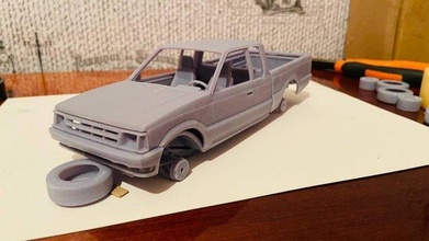 mazda b2000 genişletilmiş taksi 1986 3d yazdır model in otomotiv 3dexport araba arabalar hobi oto almak tekerlek kamyon offroad baskı arabası sürücü rc oyuncak plastik 110 3d print model - Mito3D