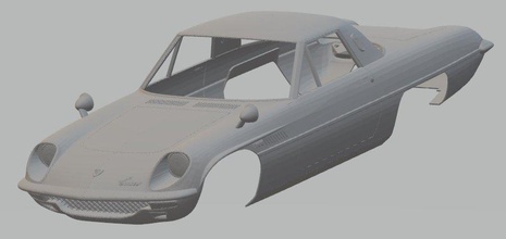 mazda cosmo esporte 1967 imprimível corpo carro 3d impressão modelo in automotivo 3dexport fenda escalextrico tamiya rc rádio controle velho japão vintage 3d print model - Mito3D