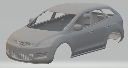 mazda cx-7 crossover yazdırılabilir vücut araba K-7 yuvası scalextric tamiya rc 1-10 1-32 G / Ç 3d print model - Mito3D