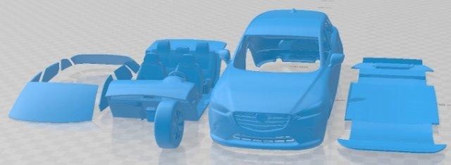 mazda cx 3 2019 printable car automotive slot scalextric tamiya rc miniz hobby micro 3d print model - Mito3D