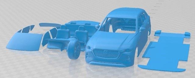 mazda cx 60 2022 imprimible coche vehiculo automotor espacio scalextric Tamiya rc miniz pasatiempo micro fundido presión 3d print model - Mito3D