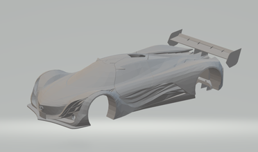 mazda furai concept slotcar fundido a presión ranura hotwheels 3d print model - Mito3D