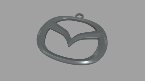 Mazda anahtar yüzük Zincir anahtarlık özel oyuncak Almanca işaret ölçek amblem madalya logo araç araba illüstrasyon basitlik takı altın jdm 3d print model - Mito3D