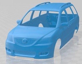 Mazda mpv lw 2002 yazdırılabilir vücut araba yuva ölçülü Tamiya rc miniz hobi mikro 3d print model - Mito3D